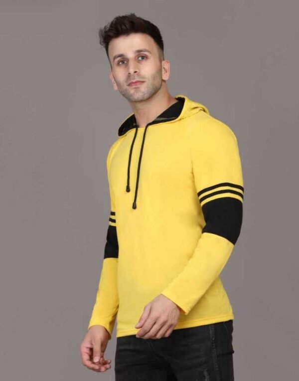 Men Full Sleeve Hooded T-shirt