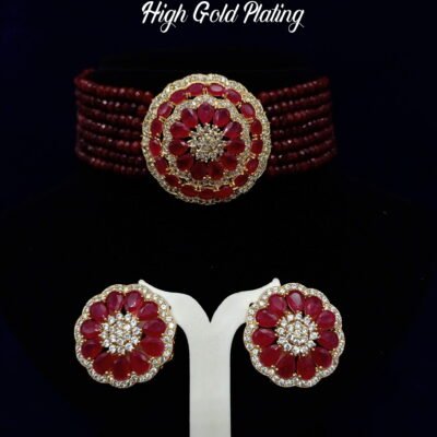 choker set maroon