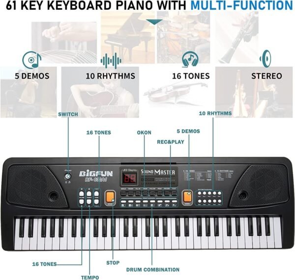 61 Keys Electronic Piano for Kids
